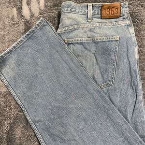 Gap 1969 Low and Loose Jeans‎ Mens 38x30 Blue Relaxed Straight Leg Denim